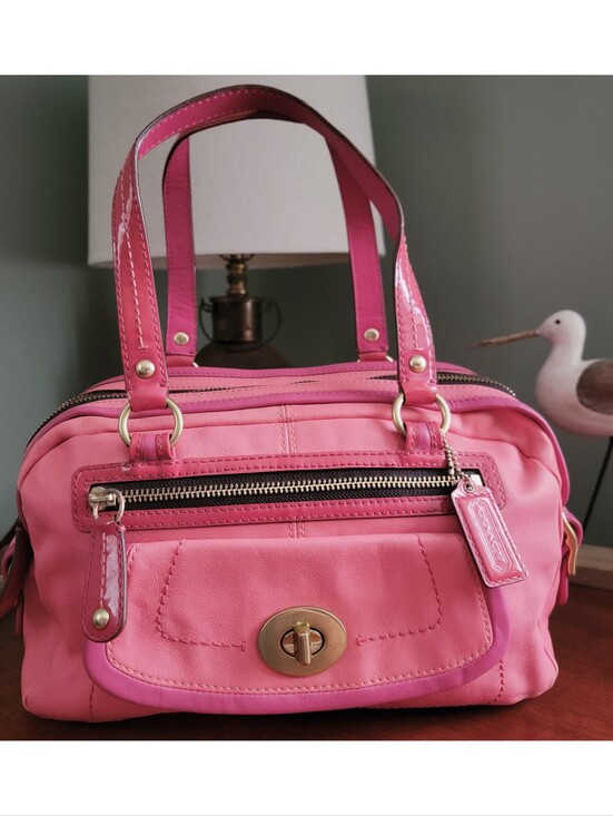 Coach Handbags - Coach 13382 Bonnie Satchel Pink Colorblock Leather Shoulder Bag Y2K